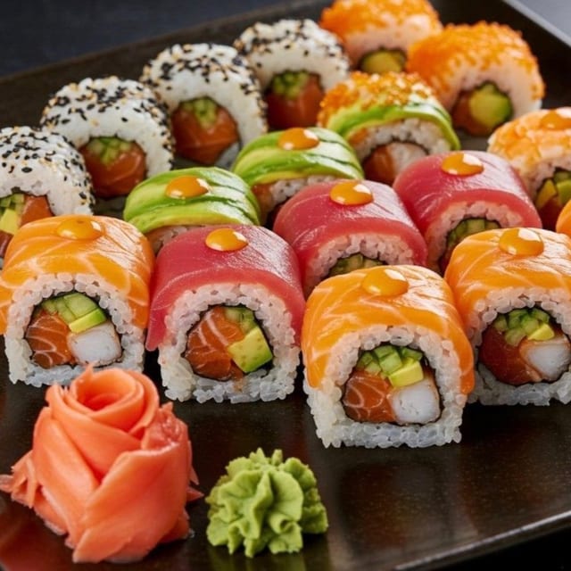 3 Sushi Rolls.