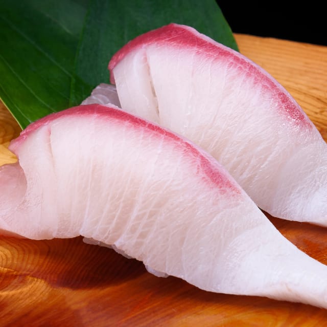 Hamachi Yellowtail Sushi.
