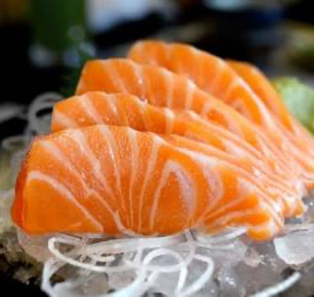 Salmon Sashimi.