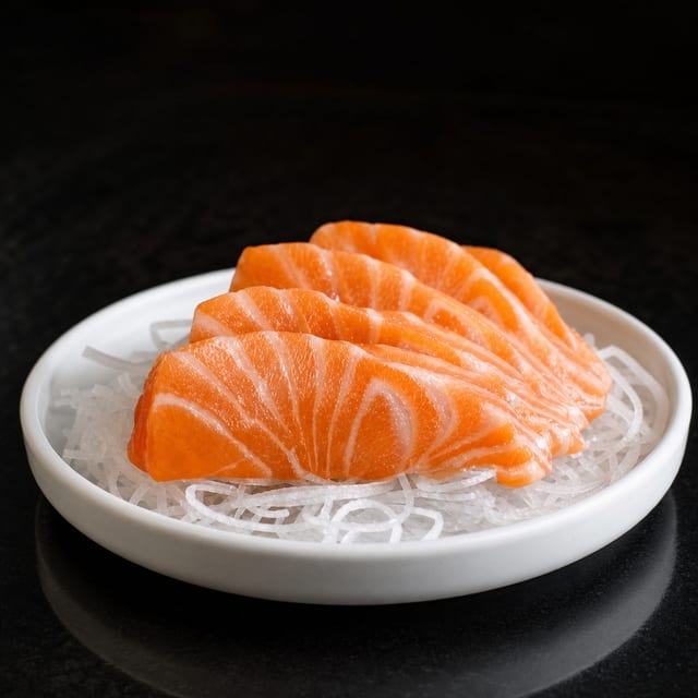 Salmon Sashimi.