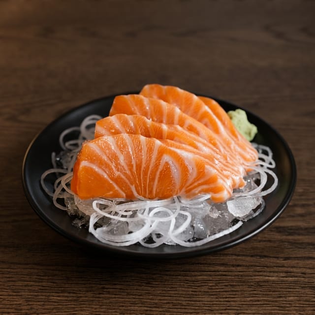 Salmon Sashimi.